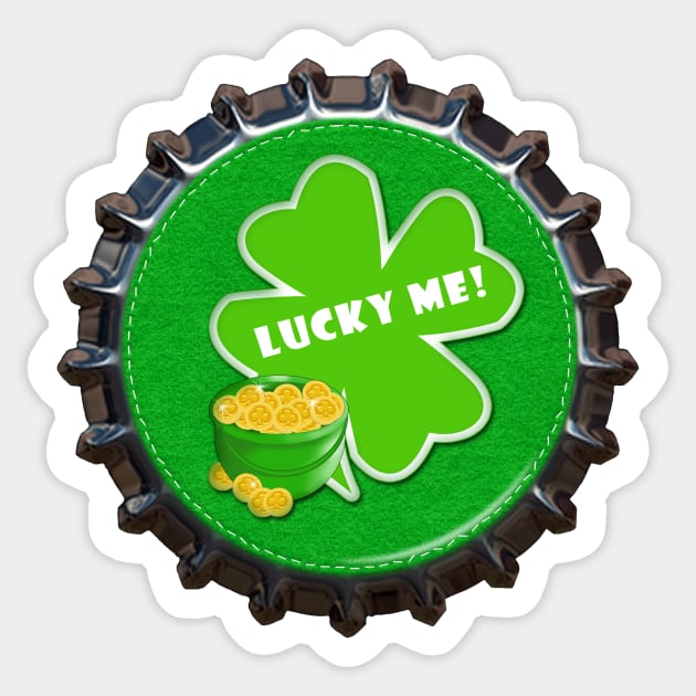 Lucky Me! St. Patrick's Day Magnet and Sticker | I'm Lucky by Cherie(c)2022 Sticker by CheriesArt